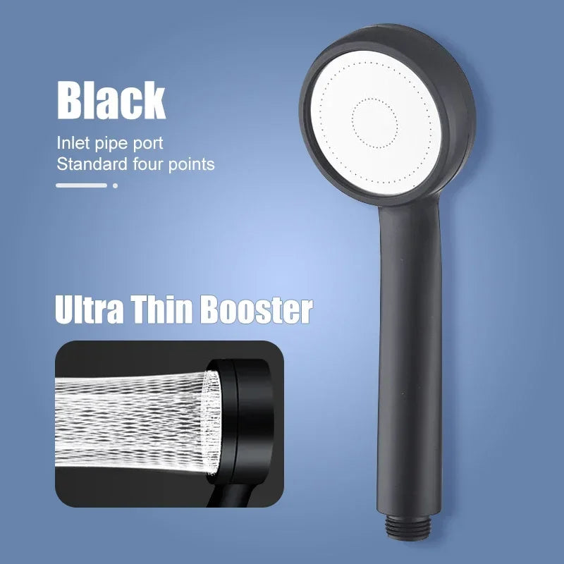 High Pressure Water Saving Rainfall Shower Head Bathroom Accessories ABS Chrome Holder Showerhead  Bathroom Accessories