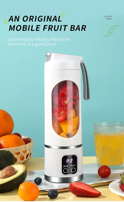 Kitchen Blender Mini Electric Juicer USB Rechargeable Smoothie Milkshake Maker Portable Automatic Fresh Squeezed Fruit Orange