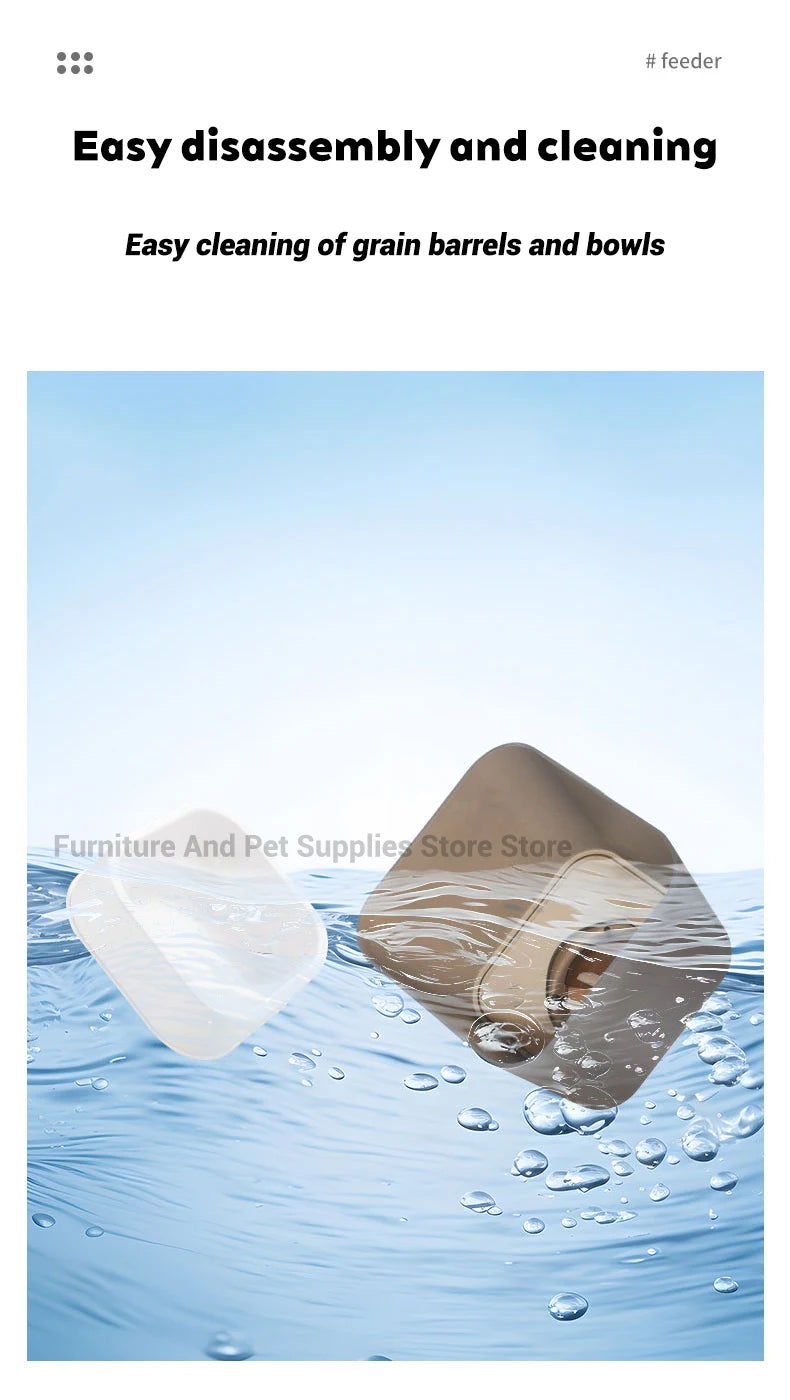 4.5L Smart pet feeder automatic cat feeder dog slow feeder timed and quantified automatic cat food dispenser cat and dog bowl