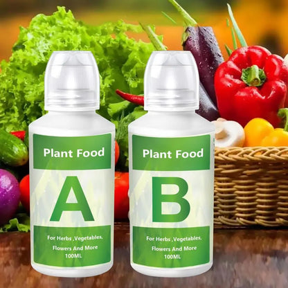 Fertilizer A and B 100ml Hydroponic Garden Plant Food Vegetables Flowers Fruit Soilless Cultivation Nutrient Solution