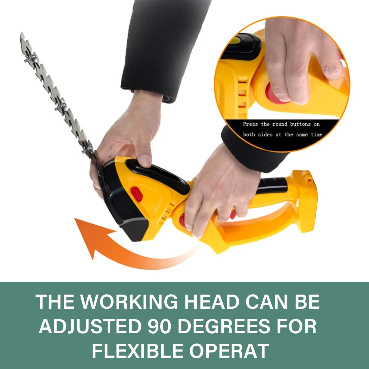 2 in 1 Cordless Handheld Hedge Trimmer Rechargeable Electric Trimmer Garden