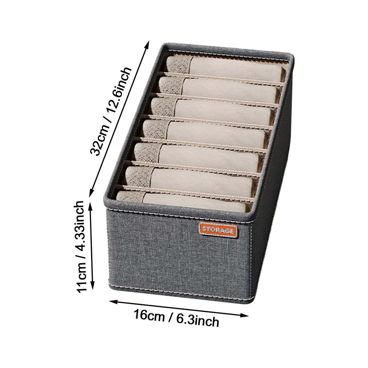 Wardrobe Clothes Organizer 6-20 Grids Clothes Trousers Jeans Storage Box Underwear Bra Socks Compartment Drawer Organizers boxes