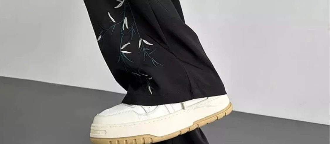 Social Tailoring Business Work Man Suits Pants Office Ice Silk Cooling Trousers for Men Fabric Korean Style Clothes Designer Up