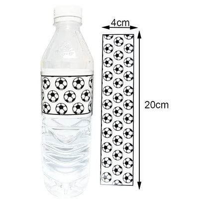 10/20/30Pcs Sports Soccer Water Bottle Labels Personalized Kids Party Stickers Birthday Party Decoration For Kids