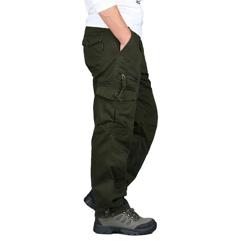 Spring Autumn Tactical Cargo Pants Men Fashion Military Man Trousers Long Warm Cotton Khaki Cargo Pants For Man