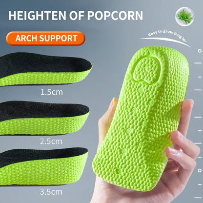 1Pair Height Increase Insoles for Men Women Shoes Flat Feet Arch Support Orthopedic Insoles Sneakers Heel Lift Half Shoe Pads