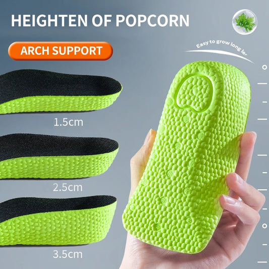1Pair Height Increase Insoles for Men Women Shoes Flat Feet Arch Support Orthopedic Insoles Sneakers Heel Lift Half Shoe Pads