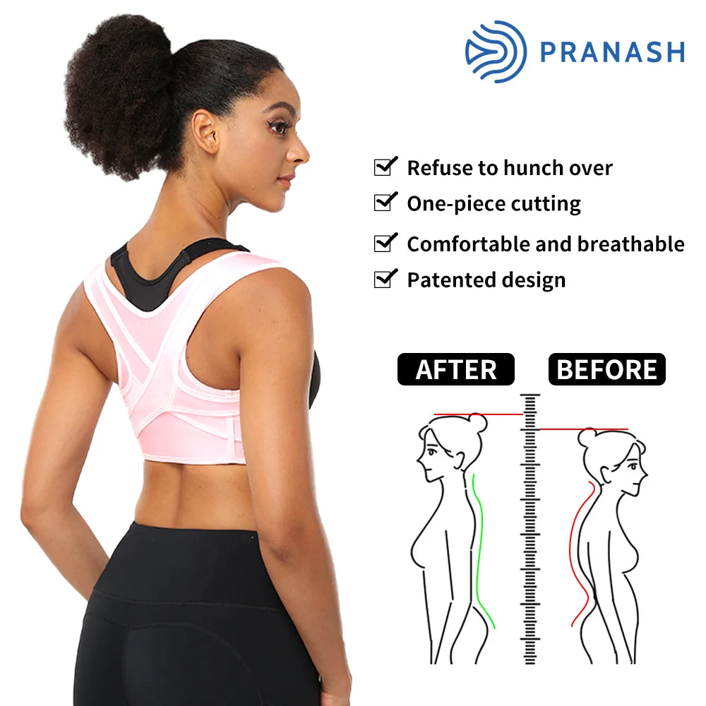 Posture Corrector Adjustable Upper Back Brace Breathable Back Support Straightener for Neck Shoulder Clavicle Lumbar Pain Relief