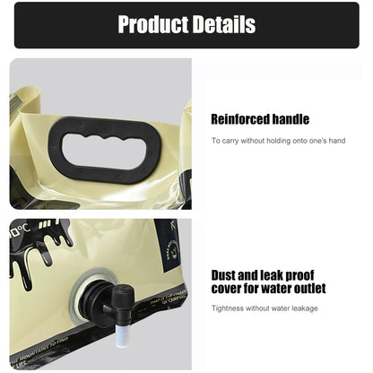 8L Portable Water Bags Folding Camping Water Container Jug Bucket with Faucet for Outdoor Hiking Travel Water Storage Jug Pouch