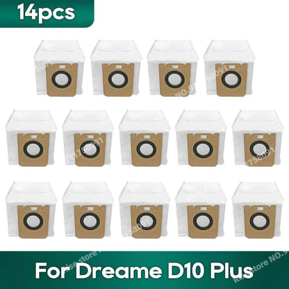 Compatible For Dreame D10 Plus / D9 Plus Robot Vacuums Spare Parts Kit Accessories Dust Bag Sack Replacement