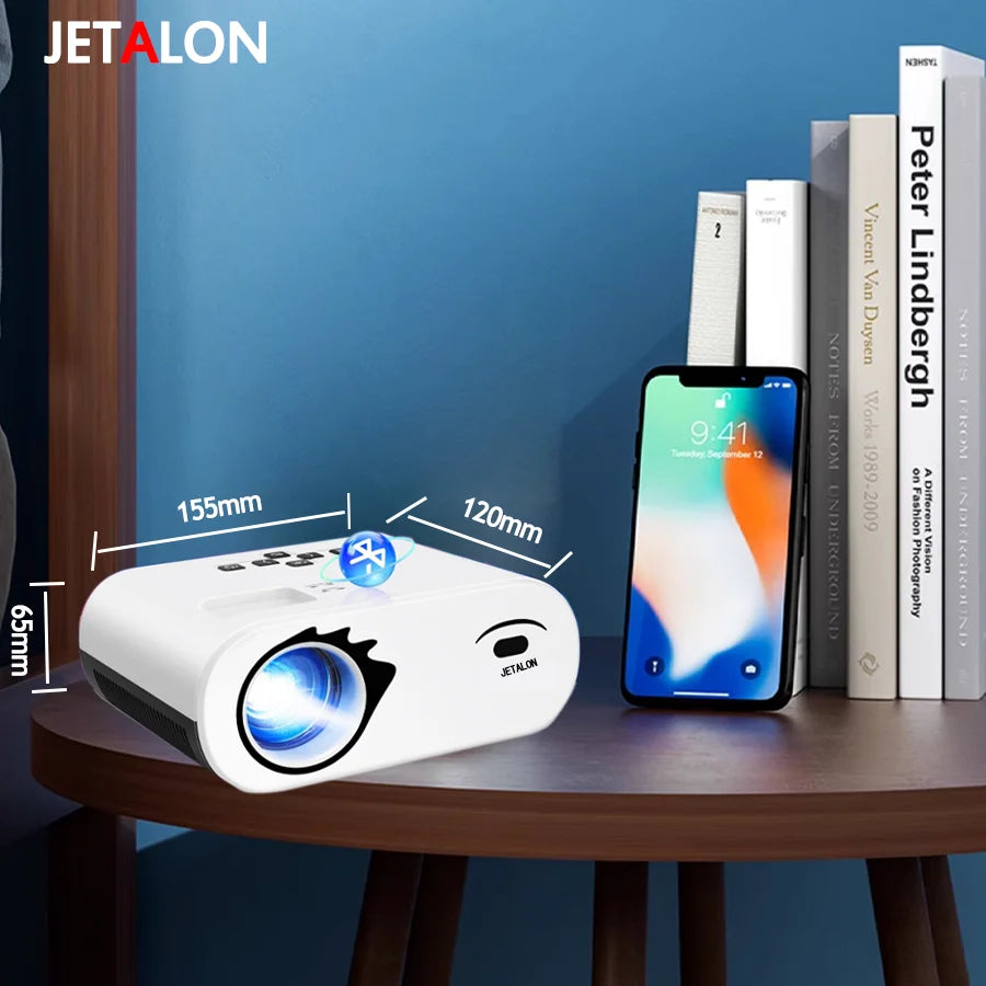 Upgraded 5G WiFi Bluetooth Projector Native1080P Video Projector with USB-C Power Bank Compatibility Home Theater Mini Projector