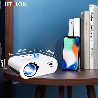 Upgraded 5G WiFi Bluetooth Projector Native1080P Video Projector with USB-C Power Bank Compatibility Home Theater Mini Projector