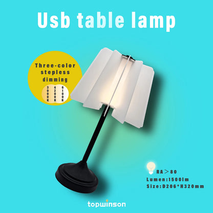 Bedroom bedside table lamp USB plug adjustable DIY acrylic design LED light 3 colors optional night light