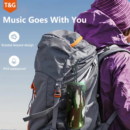 TG227 Waterpro With Lamp Outdoor Portable Upright Wireless Compatible Speaker Music Player Support USB/ TF/ FM Radio Music Party