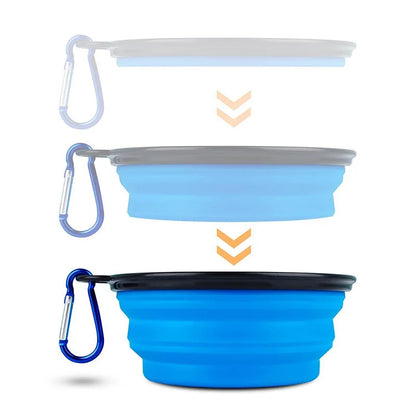 Portable Silicone Pet Feeder Collapsible Car Carry Pet Bowls Food Water Feeding Dog Cat Outdoor Travel food Bowls Container