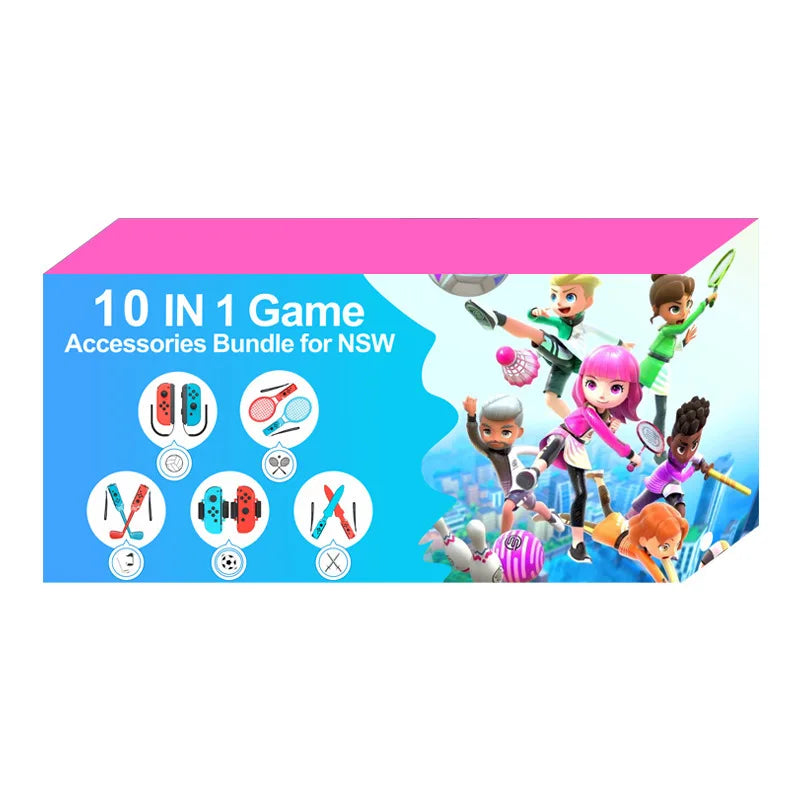 Switch sports motion sensing game accessory, suitable for Switch game sports series kit 10 in 1 sports game set/game gift