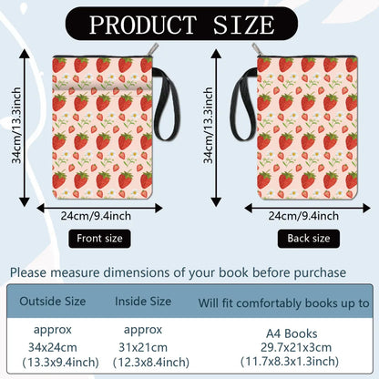 Flower Book Covers Daisy Book Protector Black Vintage Book Sleeve for Paperbacks Washable Fabric Cloth Book Cover with Zipper