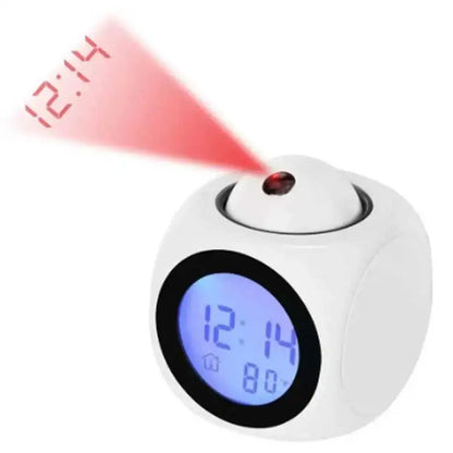 Multi-function Projection Chime Clock LED Light Projection Alarm Clock Voice Chime Clock Projection Clock