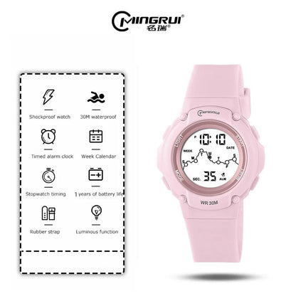 Kids Sport Watches Alarm Stopwatch Children Digital Watch For Boys Girls 30M Waterproof Cartoon Student Electronic Wristwatch