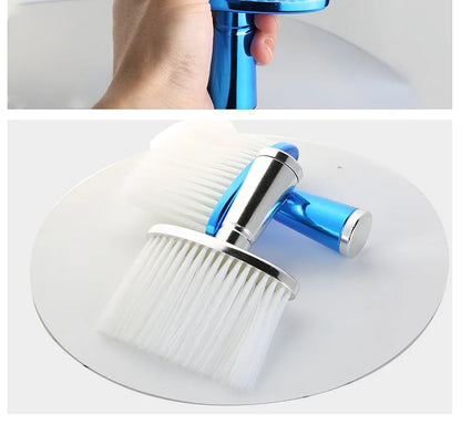 Hairdresser Uses A Brush To Beautify Hair, Nylon Soft Bristle Brush To Sweep Hair, Clean Hair, and Brush Hair Fragments. Home Ha