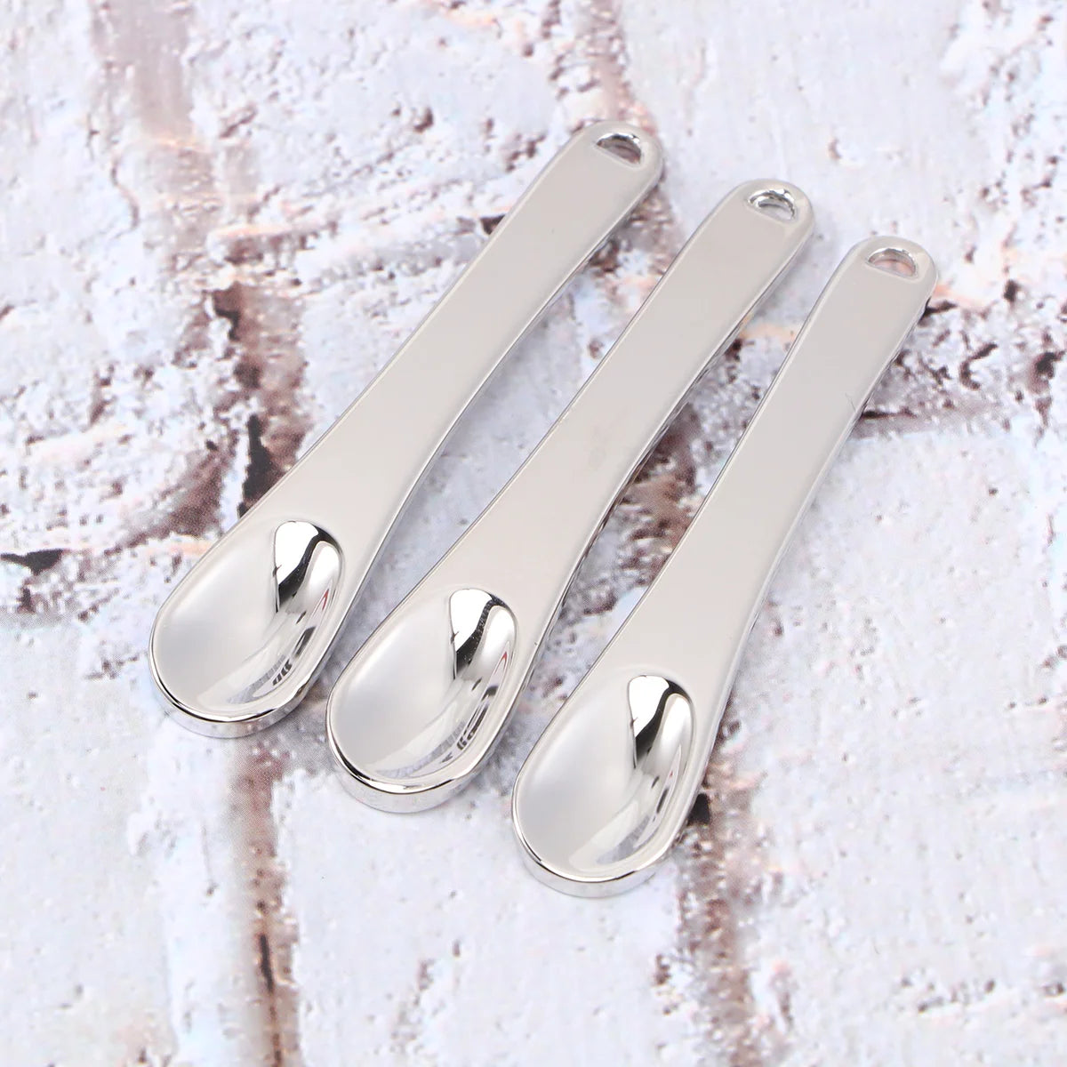 5Pcs Mini Makeup Spoon Beauty Scoop Face Mask Spatula Skincare Tool Metal Applicator For Cream Facial Testing Mixing