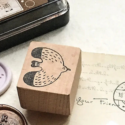 Stamp Scrapbooking Supplies Flower Petal Birds Stationary Kawaii Wooden Stamps