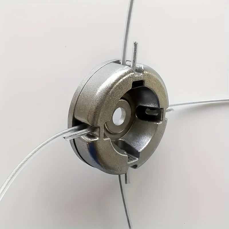 1pc Universal Aluminum Alloy Lawn Mower Head with Nylon Steel Lawn Mowing Line, Lawn Mower Replacement Parts