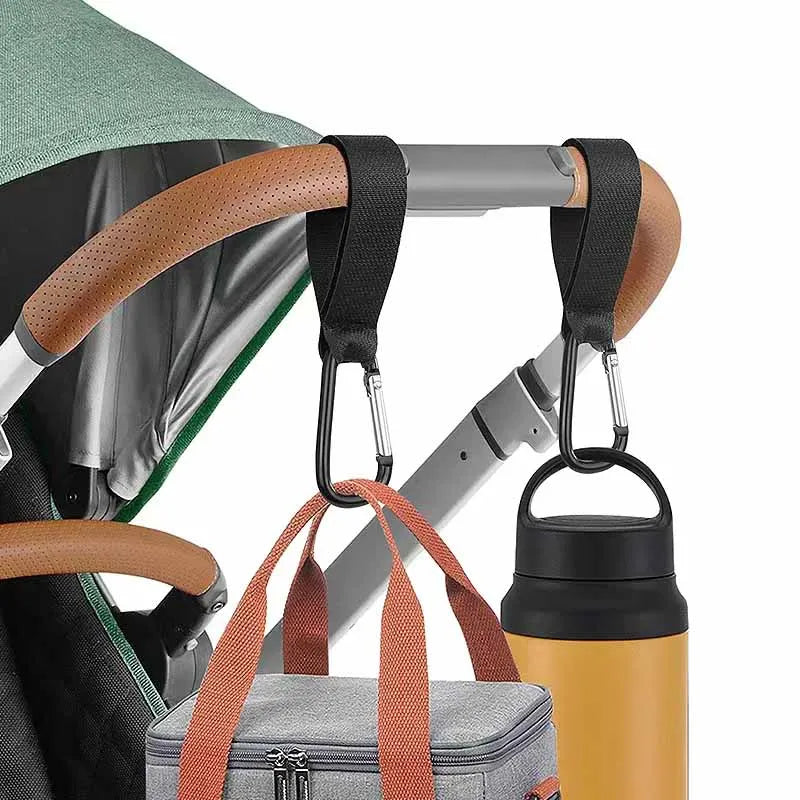 2/3/5pcs Baby Stroller Hook Strollers Accessory Aluminum Alloy Hooks Hook and Loop Fasteners Diaper Bag Hanger Organizer Hook