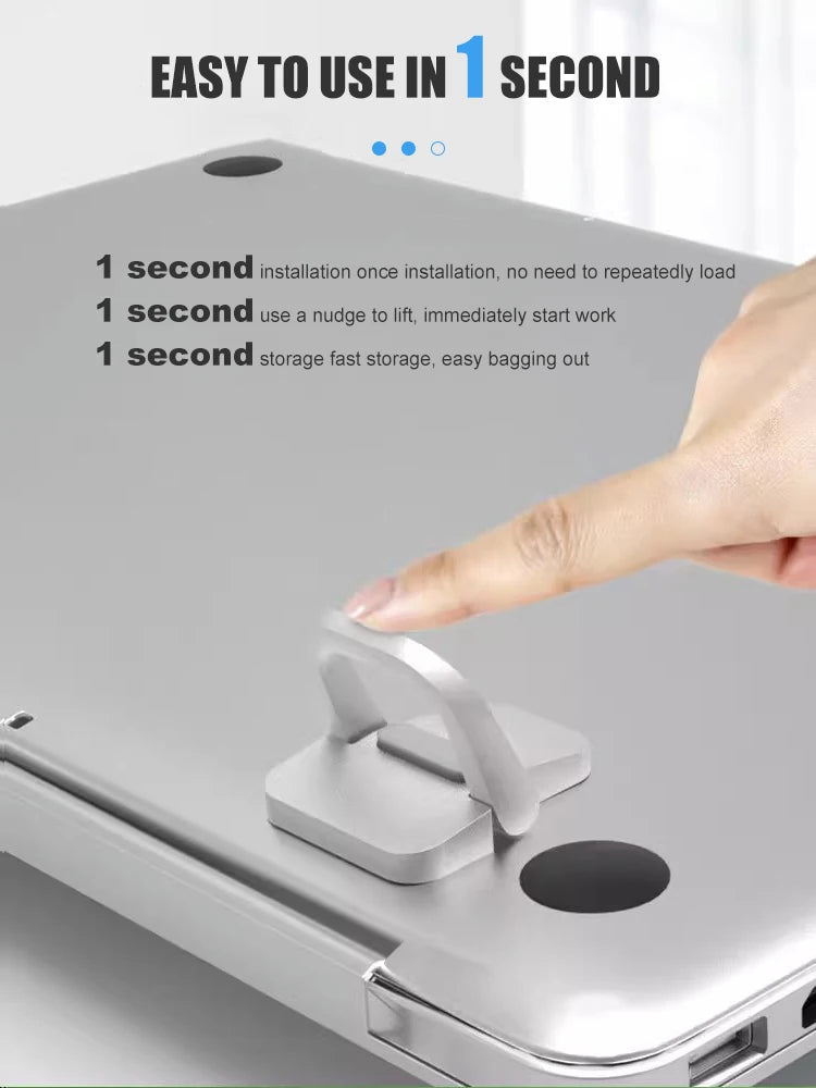 2pcs/Set Laptop Stand for Computer Keyboard Stand Riser Aluminum Mini Portable Laptop Stands for Notebook