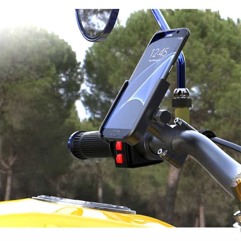 VIKEFON Aluminum Alloy Motorcycle Bike Bicycle Phone Holder for 4-7 inch Smartphone GPS Handlebar Mount Motorbike Accessories