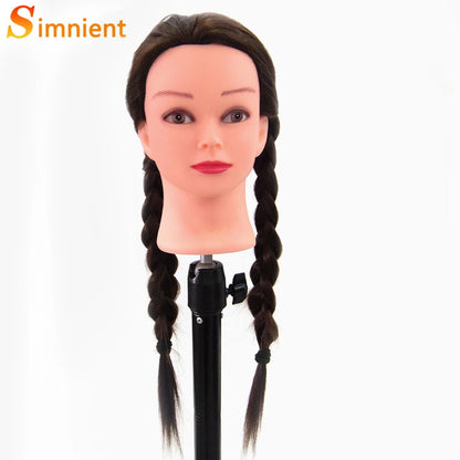 70Cm 100% High Temperature Fiber Blonde Hair Mannequin Head Training Head For Hairstyles Braid Hairdressing Manikin Doll Head