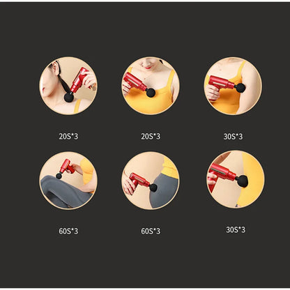 Portable Fascia Gun Deep Tissue Massage Mini Lightweight and Adjustable Speed Massage Equipment Suitable for the Whole Body