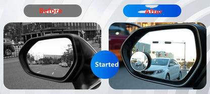 360 Degree HD Blind Spot Mirror For Car Reverse Frameless Ultrathin Wide Angle Round Convex Rear View Mirror Car Accessorie