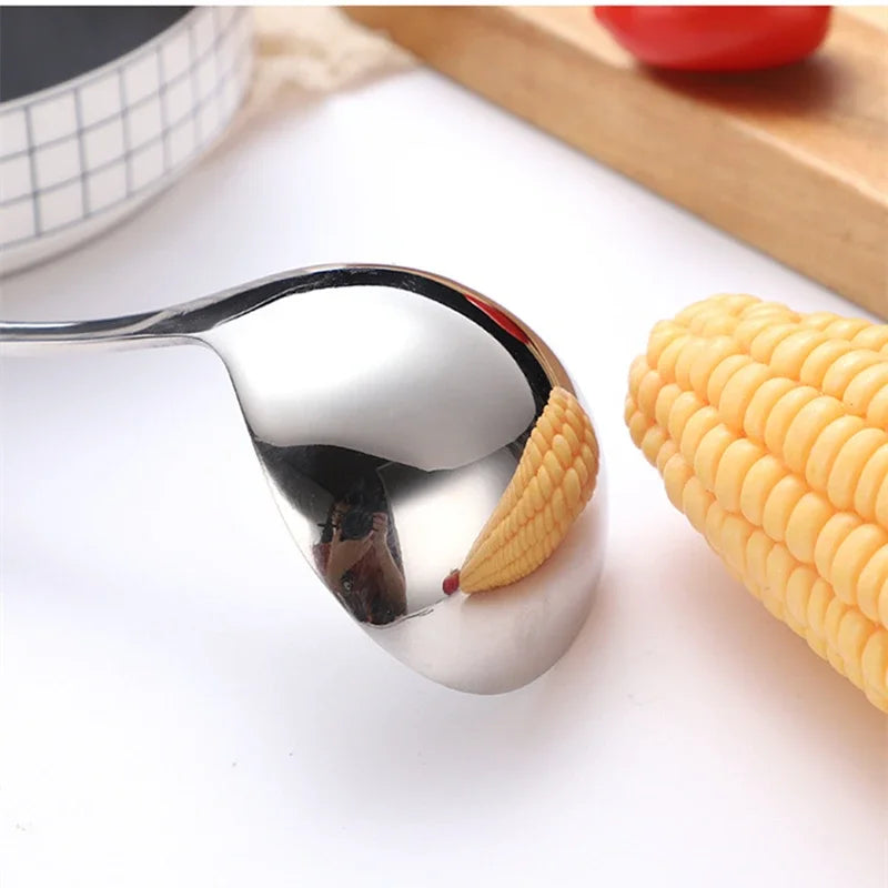 1pc Stainless Steel Thickening Spoon Creative Long Handle Durable Hotel Hot Pot Spoon Soup Ladle Home Kitchen Essential Tools