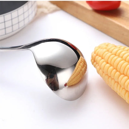 1pc Stainless Steel Thickening Spoon Creative Long Handle Durable Hotel Hot Pot Spoon Soup Ladle Home Kitchen Essential Tools
