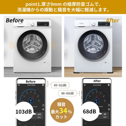 Anti Vibration Feet Pads For Washing Machine Mat Slipstop Silent Universal Slip Shock-absorbing Foot Washing Machine Protects