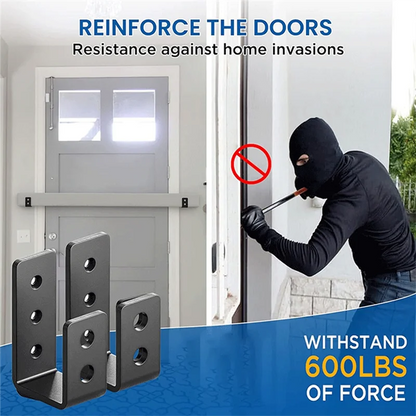 AAAEL-2 Pieces 2Inch X 4Inch Door Barrier Clips Heavy Duty Open Rod Bracket U Shape Bracket For Barn Shed Garage Gate Durable