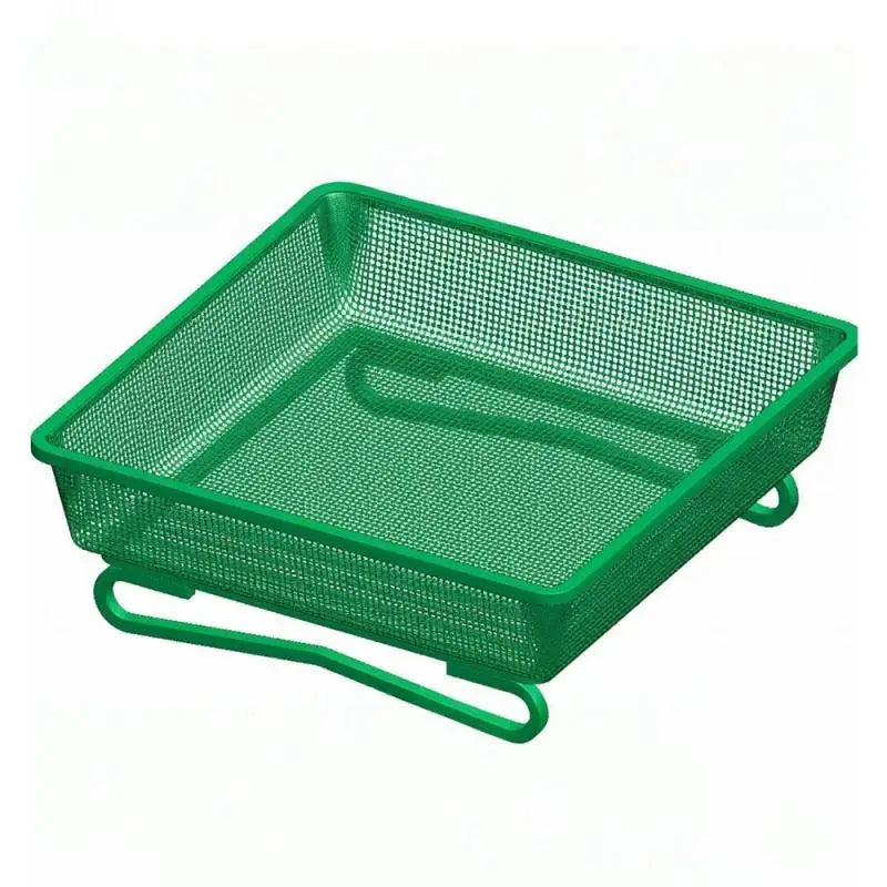 HUA Wild Bird Feeders Square Ground Tray Bird Feeder Metal Mesh Bowl High-capacity Ground Animal Feeding Tray Pet Feed Supplies