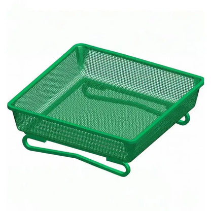 HUA Wild Bird Feeders Square Ground Tray Bird Feeder Metal Mesh Bowl High-capacity Ground Animal Feeding Tray Pet Feed Supplies