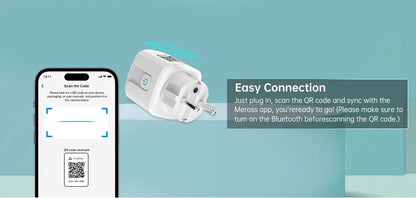 16A/20A EU Smart Plug Power Outlet Matter Smart WiFi Socket Mini Smart Plug for HomeKit SmartThings Works with Siri Alexa