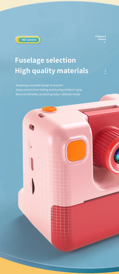 Kids Instant Camera Print Camera For Children Camera 1080P HD Digital Camera Photo Paper Child Toy Camera For Christmas Gift