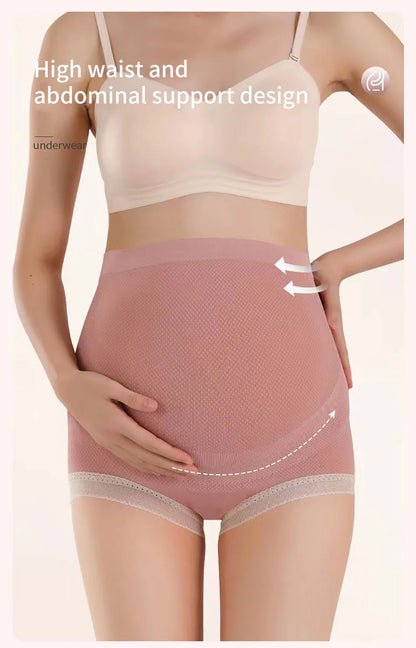 Pregnancy Panties with High Waisted Design and Belly Band Seamless and Comfortable Intimates for Expectant Mothers of All Sizes