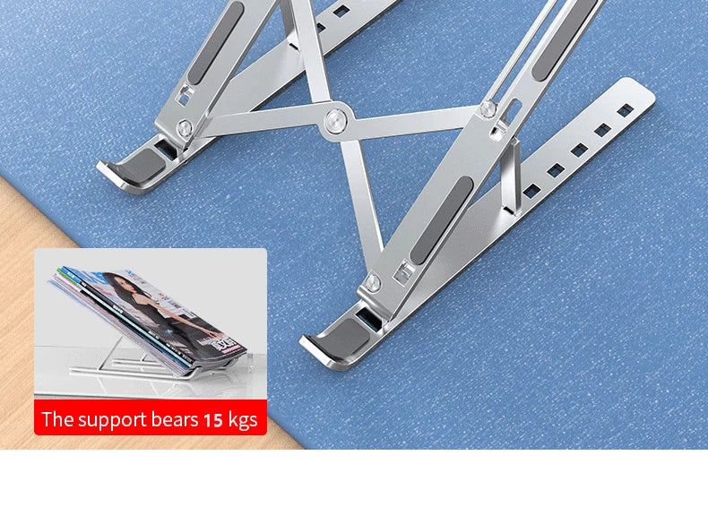 Foldable Laptop Stand Cooling Notebook Bracket Adjustable Ergonomic Laptop Support Base Holder Laptop Tablet Accessories Stands