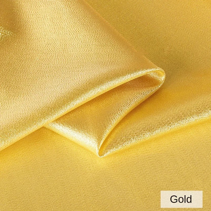 Bright Silk Fabric Gold Silver Light Thin Reflective Wear-resistant Performance Suit Fashion Apparel Sewing Cloth Meters