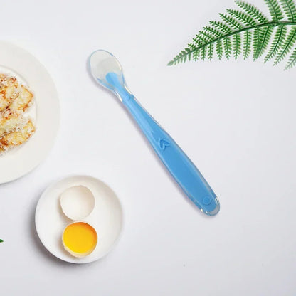 New style Baby Silicone Spoon Medical-Grade Liquid Silicone + Ultra-Soft Tip Safe Feeding For Water/Cereal/Puree