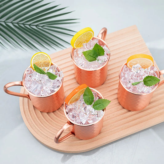 100% Copper Moscow Mule Mug 1/2/3/4PCS 400ml Durable Coppery Beer Mugs Coffee Mug Milk Cup Pure Copper Bar Cup