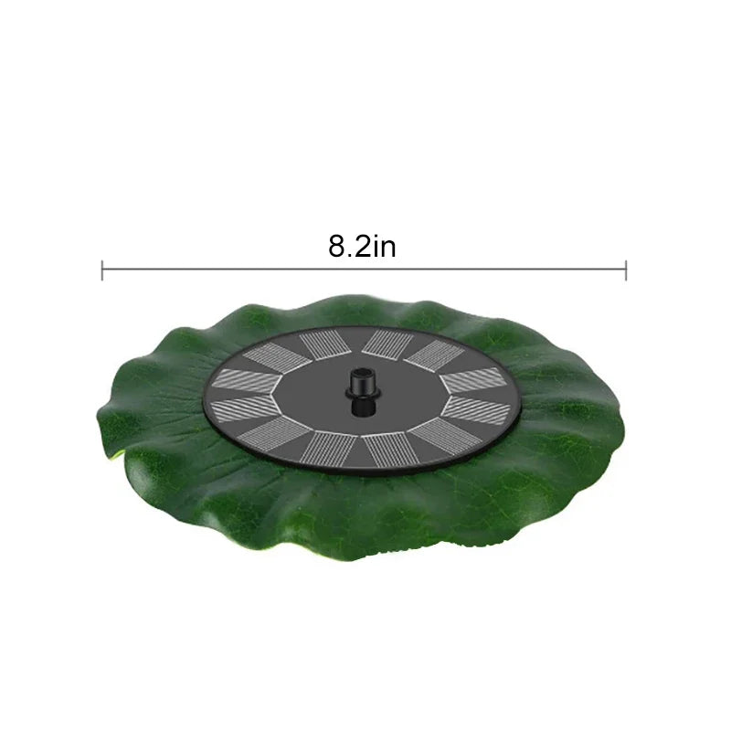 1.5W solar fountain, lotus leaf design floating fountain, used for pond, bird bath, outdoor decoration water pump,water fountain