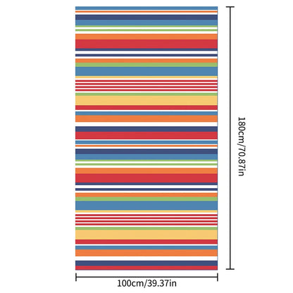 Oversized Rainbow Striped Beach Towel Vibrant Rainbow Colors Quick-Dry Microfiber Strong Wrap Design Beach & Pool Use Beach