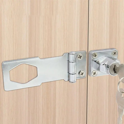 Cabinet Door Locks Stainless Steel Heavy Duty Hasp Locking Latch File Cupboard Drawer Showcase Cabinet Keyed Security