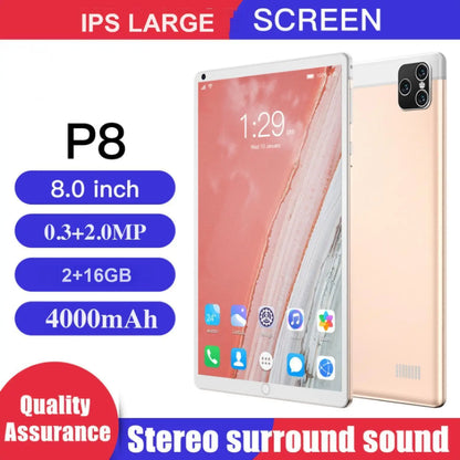 8-inch tablet computer, 2GB+16GB, 1280* 800,4000 mAh battery, dual SIM Wifi, suitable for study, entertainment, office work, etc